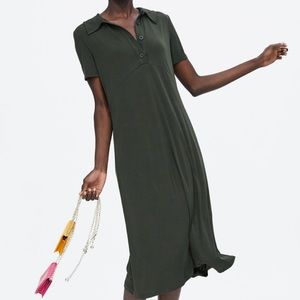 Shirt Dress Green from Zara